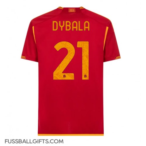 AS Roma Paulo Dybala #21 Fußballbekleidung Heimtrikot 2023-24 Kurzarm